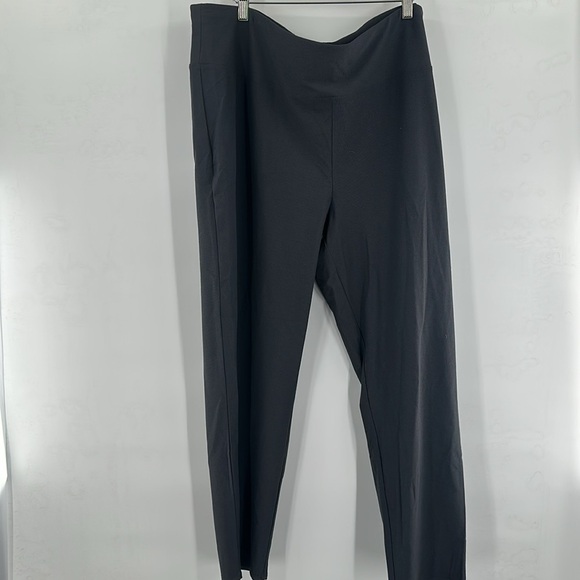Eileen Fisher Washable Stretch Crepe High-Waisted Pant Slim Fit Ankle Length 2X - Picture 2 of 6